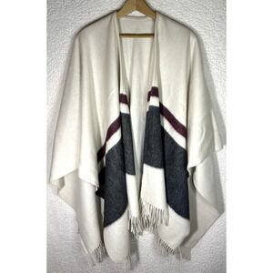 Rag & Bone O/S Wool Poncho Bomber